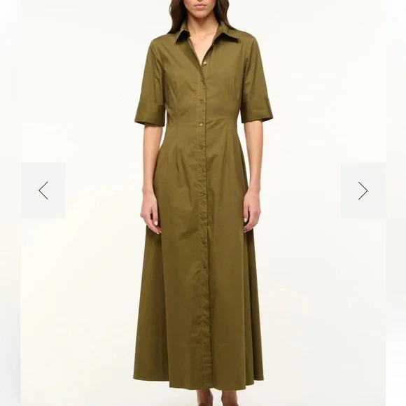 STAUD | Dresses | Staud Joan Dress In Sergeant | Poshmark